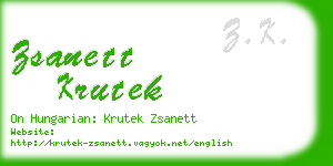 zsanett krutek business card